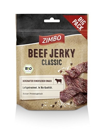 Zimbo BIO Beef Jerky Classic, 5er Pack (5 x 75 g) -